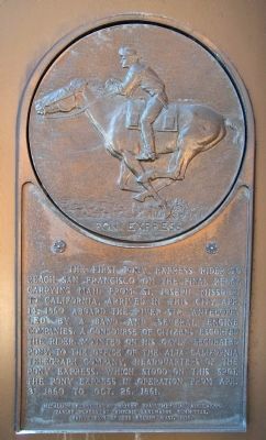Pony Express Marker. Click for full size. Pony Express Marker image. Click for full size.