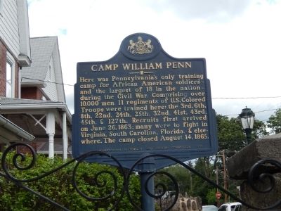 Camp William Penn Marker. Click for full size. Camp William Penn Marker image. Click for full size.