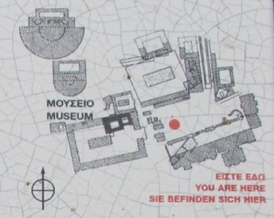 Buildings at the West End of Roman Agora Marker. Click for full size. Buildings at the West End of Roman Agora Marker image. Click for full size.