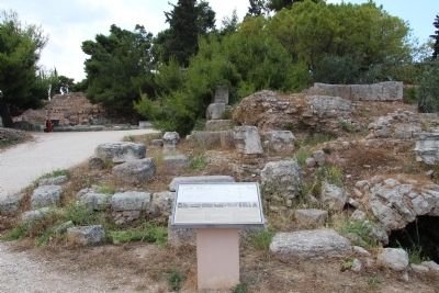 Buildings at the West End of Roman Agora Marker. Click for full size. Buildings at the West End of Roman Agora Marker image. Click for full size.