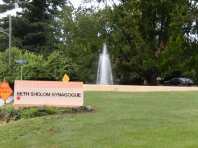 Beth Sholom Synagogue sign. Click for full size. Beth Sholom Synagogue sign image. Click for full size.