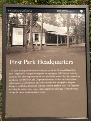 First Park Headquarters Marker image. Click for full size.