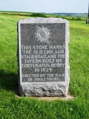 The Old Chicago Stageroad Marker image. Click for full size.