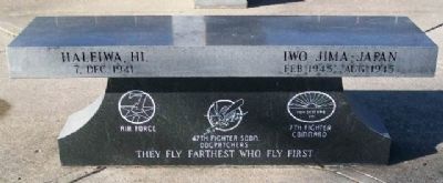 47th Fighter Squadron Memorial Bench image. Click for full size.