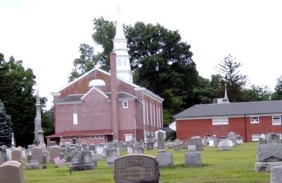 Augustus Lutheran Church-Rear view and Church graveyard image. Click for full size.