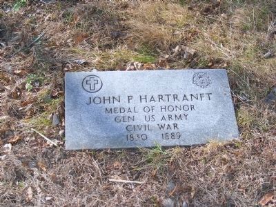 John F. Hartranft Medal of Honor grave marker image. Click for full size.