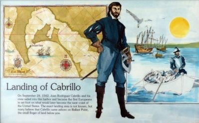 Landing of Cabríllo Marker. Click for full size. Landing of Cabríllo Marker image. Click for full size.