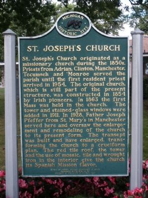St. Joseph's Church Marker. Click for full size. St. Joseph's Church Marker image. Click for full size.