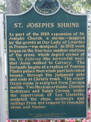St. Joseph's Shrine Marker. Click for full size. St. Joseph's Shrine Marker image. Click for full size.