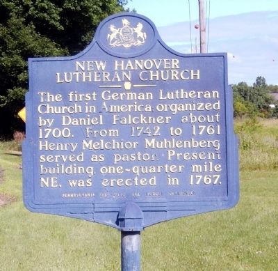 Hanover Lutheran Church Marker image. Click for full size.