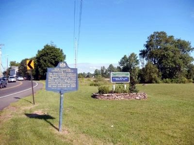 New Hanover Lutheran Church Marker and Church sign image. Click for full size.