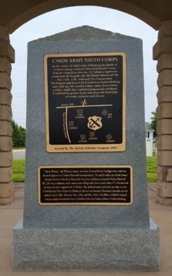 Union Army Ninth Corps Marker. Click for full size. Union Army Ninth Corps Marker image. Click for full size.