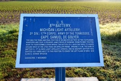 U.S. 8th Battery, Michigan Light Artillery Marker. Click for full size. U.S. 8th Battery, Michigan Light Artillery Marker image. Click for full size.
