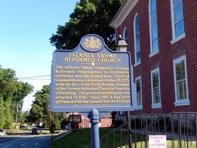 Falkner Swamp Reformed Church Marker. Click for full size. Falkner Swamp Reformed Church Marker image. Click for full size.