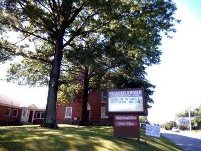 Falkner Swamp Reformed Church sign. Click for full size. Falkner Swamp Reformed Church sign image. Click for full size.