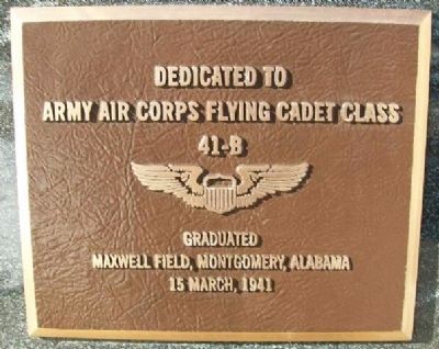 Army Air Corps Flying Cadet Class 41-B Marker image. Click for full size.