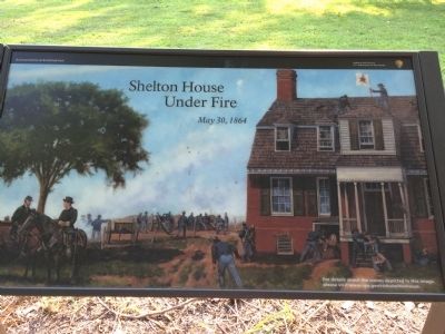 Shelton House Under Fire Marker image. Click for full size.