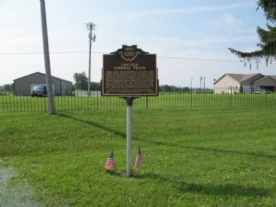 LincolnFuneral Train Marker. Click for full size. LincolnFuneral Train Marker image. Click for full size.