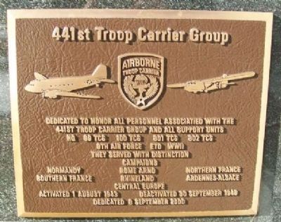 441st Troop Carrier Group Marker image. Click for full size.