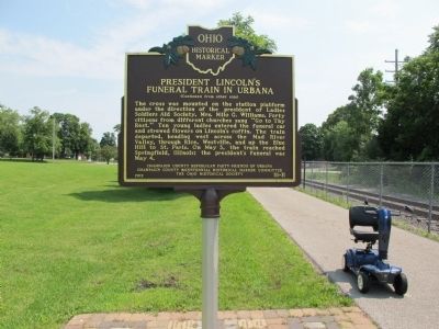 President Lincoln�s Funeral Train in Urbana Marker image. Click for full size.