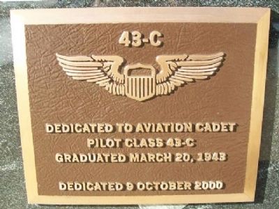 Army Air Corps Aviation Cadet Class 43-C Marker image. Click for full size.