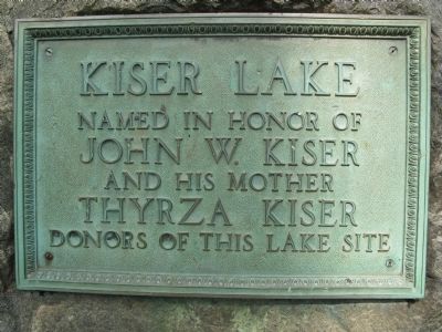 Kiser Lake Marker. Click for full size. Kiser Lake Marker image. Click for full size.