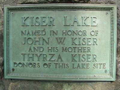 Kiser Lake Marker image. Click for full size.