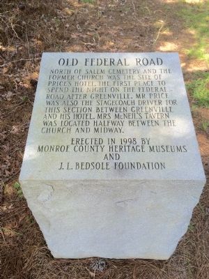 Old Federal Road Marker. Click for full size. Old Federal Road Marker image. Click for full size.