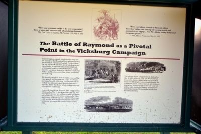The Battle of Raymond as a Pivotal Point in the Vicksburg Campaign Marker image. Click for full size.