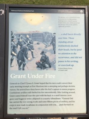 Grant Under Fire Marker image. Click for full size.