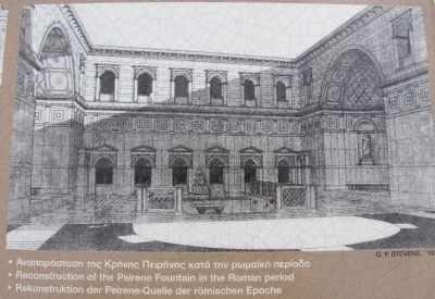 Peirene Fountain Marker. Click for full size. Peirene Fountain Marker image. Click for full size.