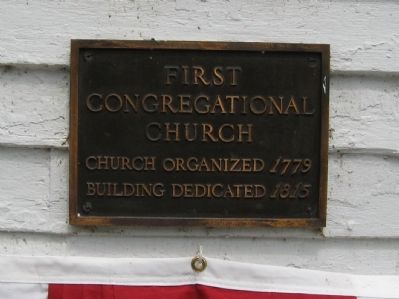 First Congregational Church Marker. Click for full size. First Congregational Church Marker image. Click for full size.