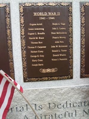 World War II Plaque image. Click for full size.
