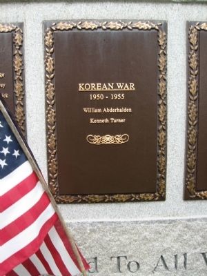 Korean War Plaque image. Click for full size.