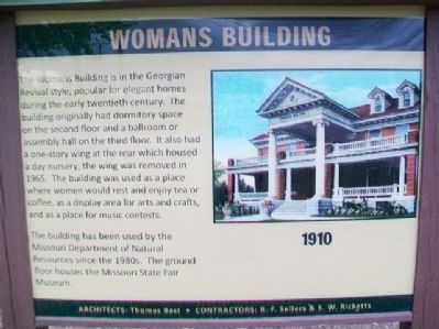 Womans Building Marker. Click for full size. Womans Building Marker image. Click for full size.