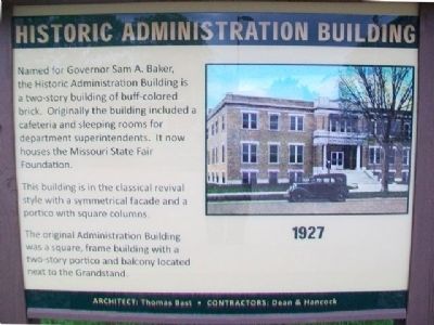 Historic Administration Building Marker image. Click for full size.