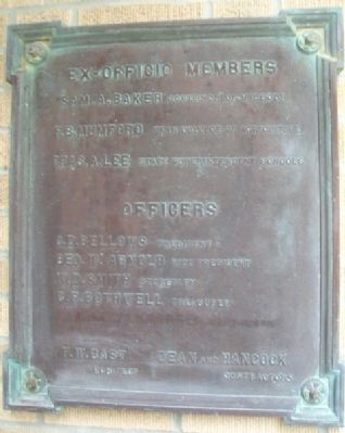 Historic Administration Building Portico Plaque image. Click for full size.