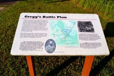 Gregg's Battle Plan Marker. Click for full size. Gregg's Battle Plan Marker image. Click for full size.