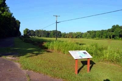 Marker on Raymond Military Park Walking Trail. Click for full size. Marker on Raymond Military Park Walking Trail image. Click for full size.