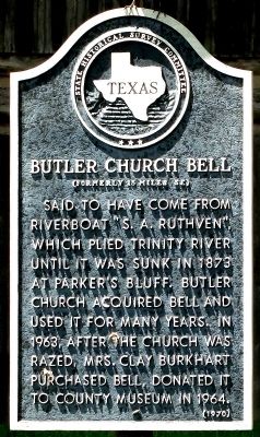 Butler Church Bell Marker image. Click for full size.