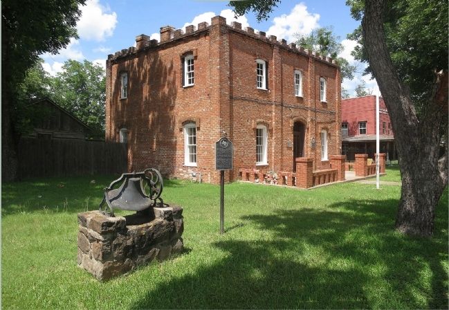 Butler Church Bell & Old Freestone County Jail. Click for full size. Butler Church Bell & Old Freestone County Jail image. Click for full size.