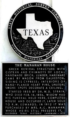 The Manahan House Marker image. Click for full size.