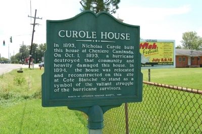 Curole House Marker image. Click for full size.