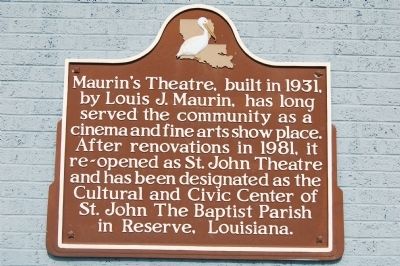 Maurin's Theater Marker. Click for full size. Maurin's Theater Marker image. Click for full size.