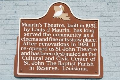 Maurin's Theater Marker image. Click for full size.