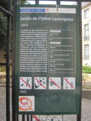 Jardin de l'htel Lamoignon Marker image. Click for full size.