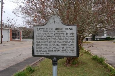 Battle Of Irish Bend Marker. Click for full size. Battle Of Irish Bend Marker image. Click for full size.
