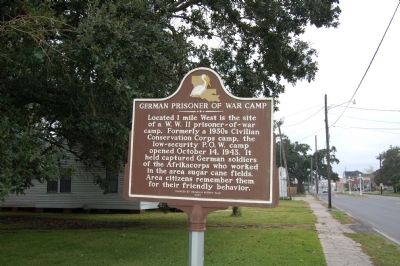 German Prisoner of War Camp Marker. Click for full size. German Prisoner of War Camp Marker image. Click for full size.