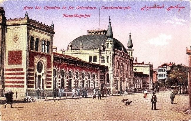 <i>Gare de Chemin de fer Orientaux. Constantinople. Hauptbahnhof<i>. Click for full size. <i>Gare de Chemin de fer Orientaux. Constantinople. Hauptbahnhof<i> image. Click for full size.