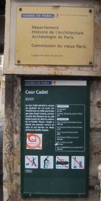 Cour Cadet Marker. Click for full size. Cour Cadet Marker image. Click for full size.
